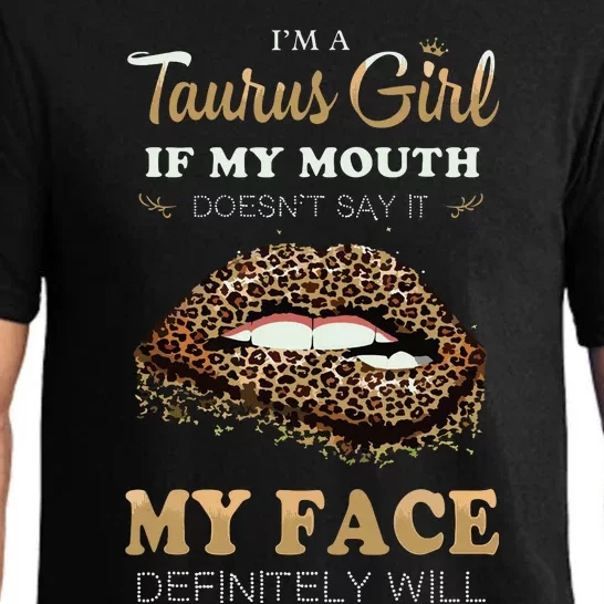 Im A Taurus Girl Funny Leopard Printed Birthday Pajama Set