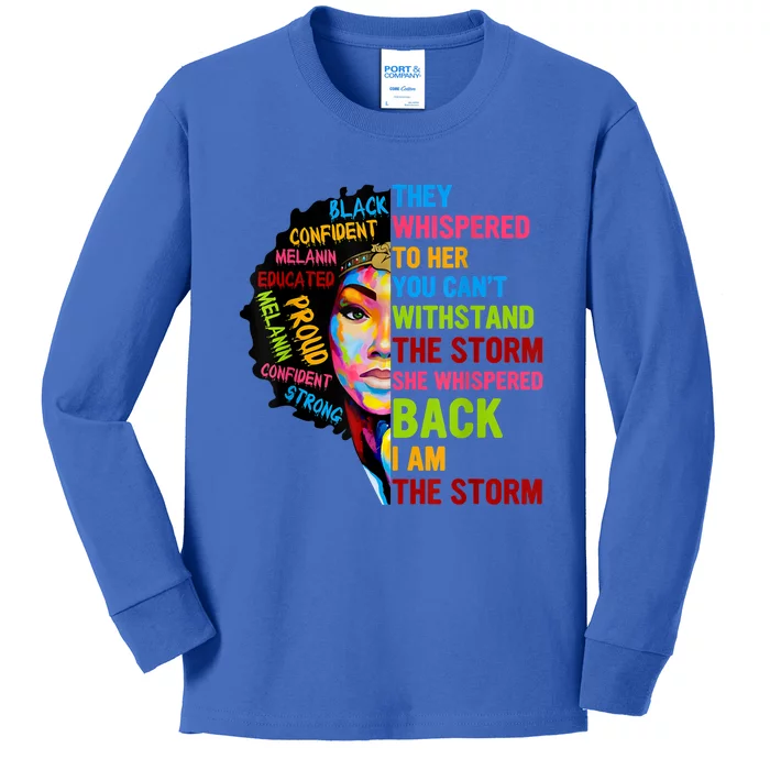 I Am The Storm Juneteenth Black History Month Gift Kids Long Sleeve Shirt