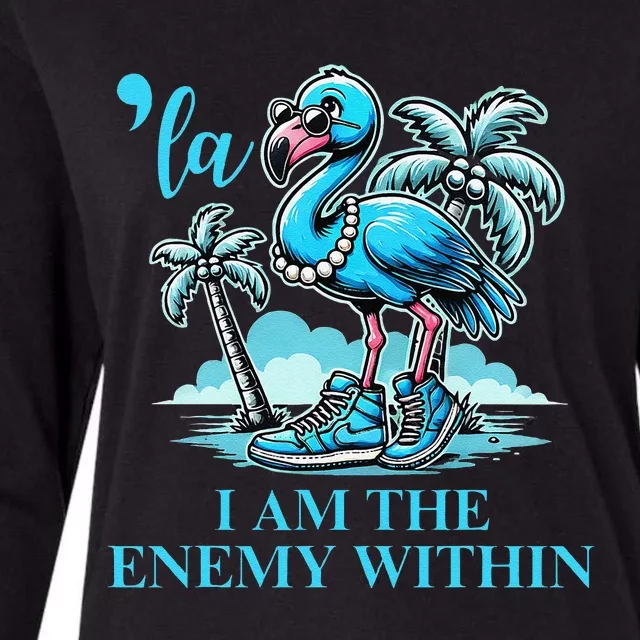 I Am The Enemy Within Harris 2024 I Am The Enemy Within Womens Cotton Relaxed Long Sleeve T-Shirt