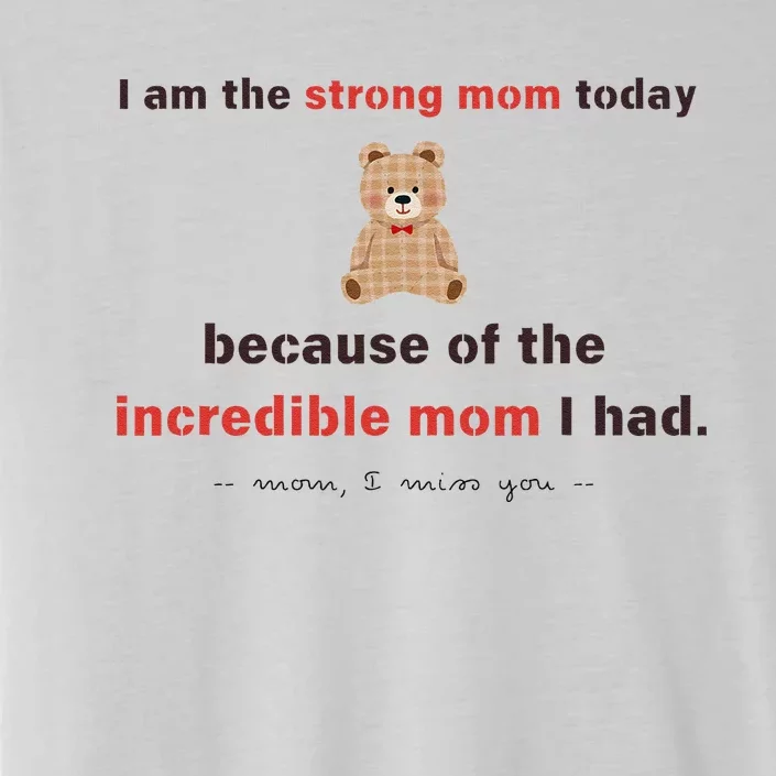 I Am The Strong Mom Today Because Of The Incredible Mom ChromaSoft Performance T-Shirt