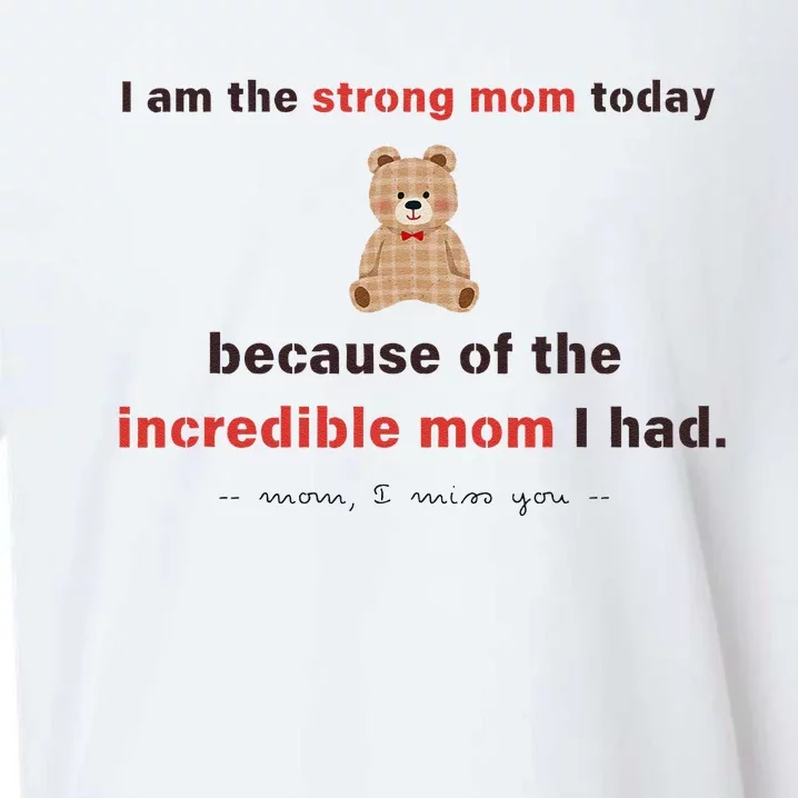 I Am The Strong Mom Today Because Of The Incredible Mom Sueded Cloud Jersey T-Shirt