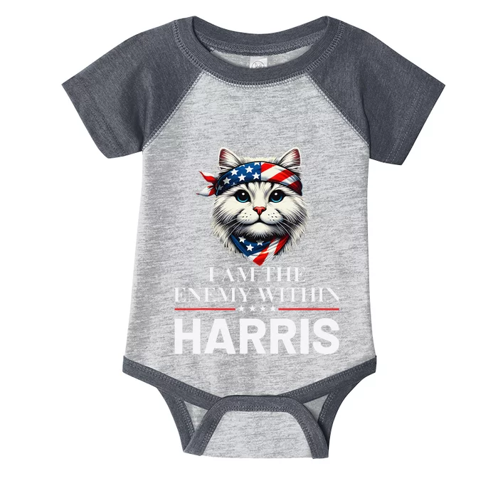 I Am The Enemy Within Harris 2024 I Am The Enemy Within Infant Baby Jersey Bodysuit