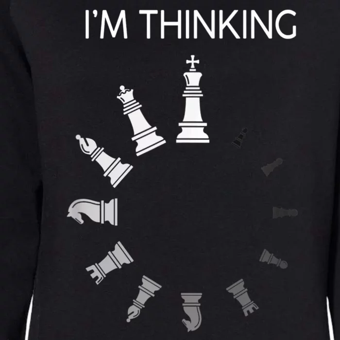 I Am Thinking Chess Pieces I’m Thinking Chess Player Womens California Wash Sweatshirt