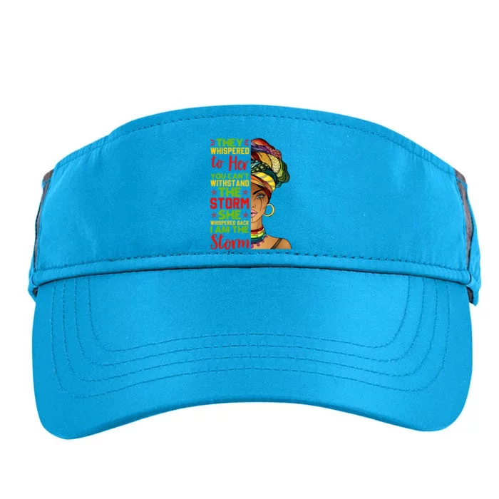 I Am The Storm Juneteenth Black History Month Gift Adult Drive Performance Visor