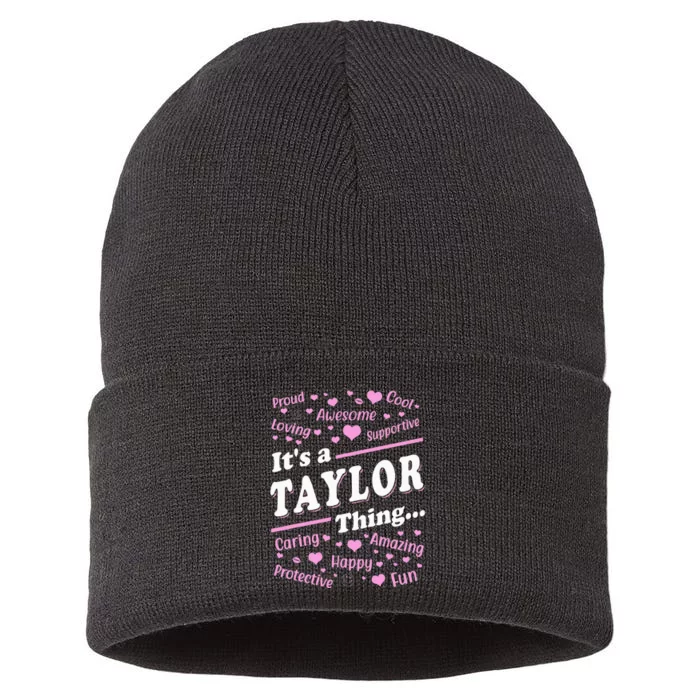 It's a T.aylor Thing Proud Family Surname T.aylor Sustainable Knit Beanie