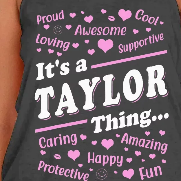 It's a T.aylor Thing Proud Family Surname T.aylor Women's Knotted Racerback Tank