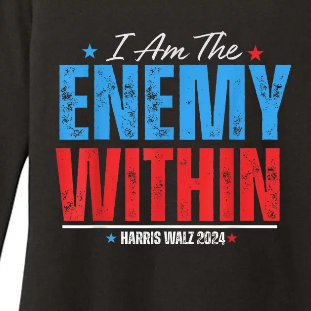 I Am The Enemy Within Harris Walz 2024 Usa Vote Womens CVC Long Sleeve Shirt