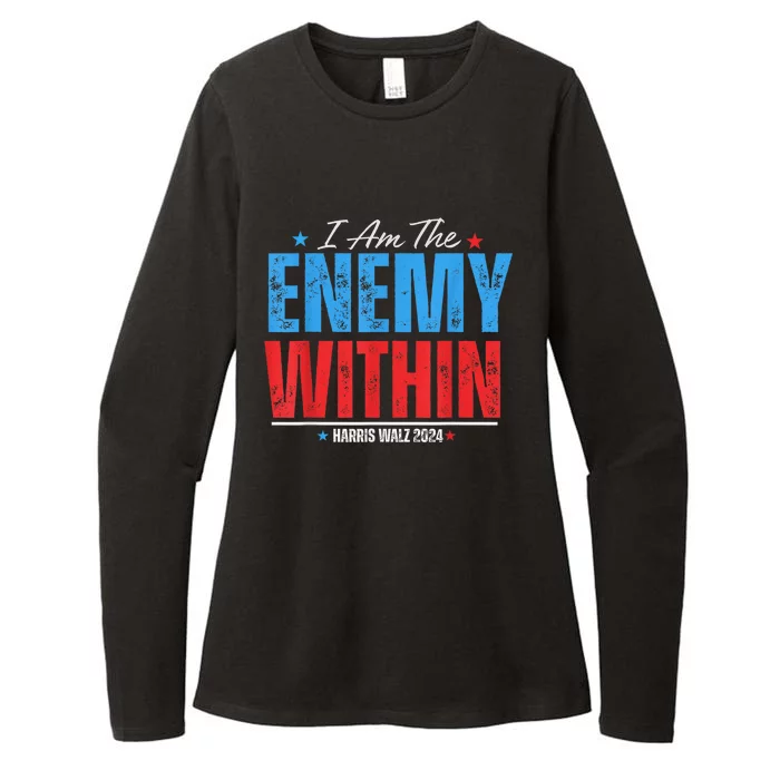 I Am The Enemy Within Harris Walz 2024 Usa Vote Womens CVC Long Sleeve Shirt