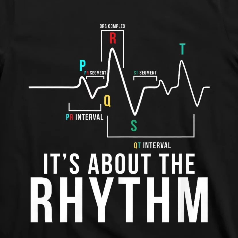 Its About The Rhythm Cardiology Nurse Gifts Heart Ekg T-Shirt