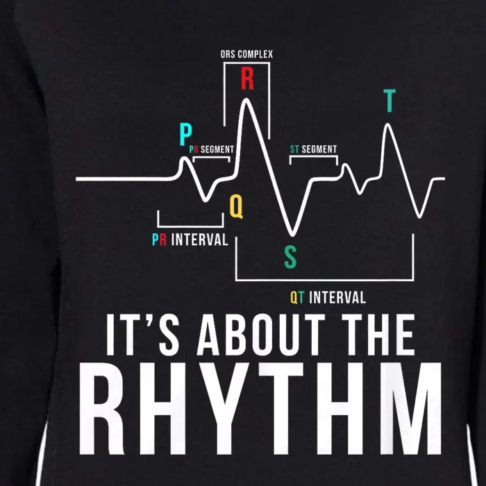 Its About The Rhythm Cardiology Nurse Gifts Heart Ekg Womens California Wash Sweatshirt