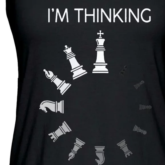 I Am Thinking Chess Pieces Im Thinking Chess Player Lover Ladies Essential Flowy Tank