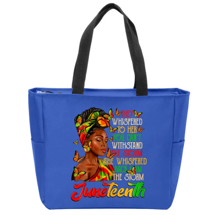 I Am The Storm Black Women Black History Zip Tote Bag