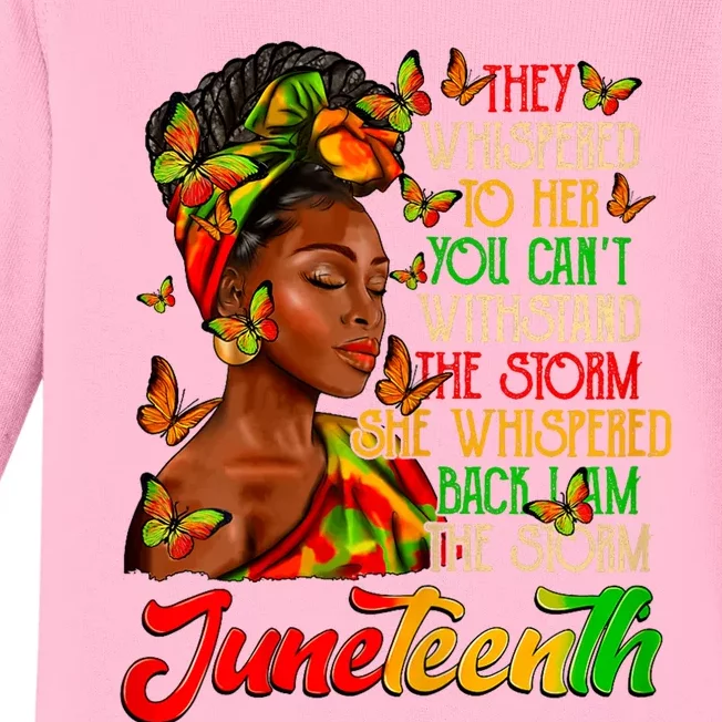 I Am The Storm Black Women Black History Baby Long Sleeve Bodysuit