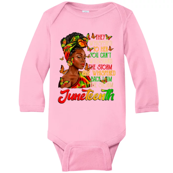 I Am The Storm Black Women Black History Baby Long Sleeve Bodysuit