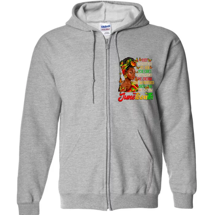 I Am The Storm Black Women Black History Full Zip Hoodie