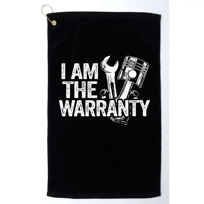 I Am The Warranty Race Car Parts Repair Guy Funny Mechanic Platinum Collection Golf Towel