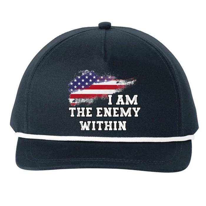 I Am The Enemy Within Snapback Five-Panel Rope Hat