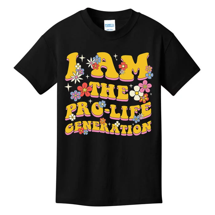 I Am The Pro Life Generation Groovy Style  Pro Choice Kids T-Shirt