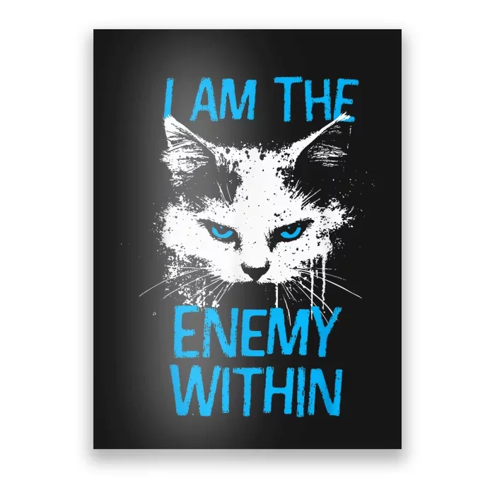 I Am The Enemy Within Kamala Harris 2024 Merch Usa Cat Face Vote Poster