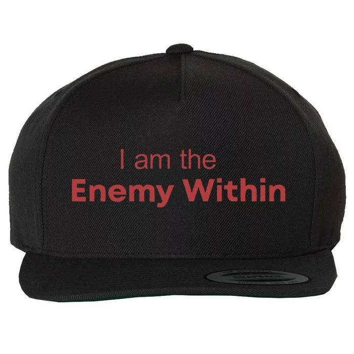 I Am The Enemy Within Kamala Harris Donald Trump 2024 Wool Snapback Cap