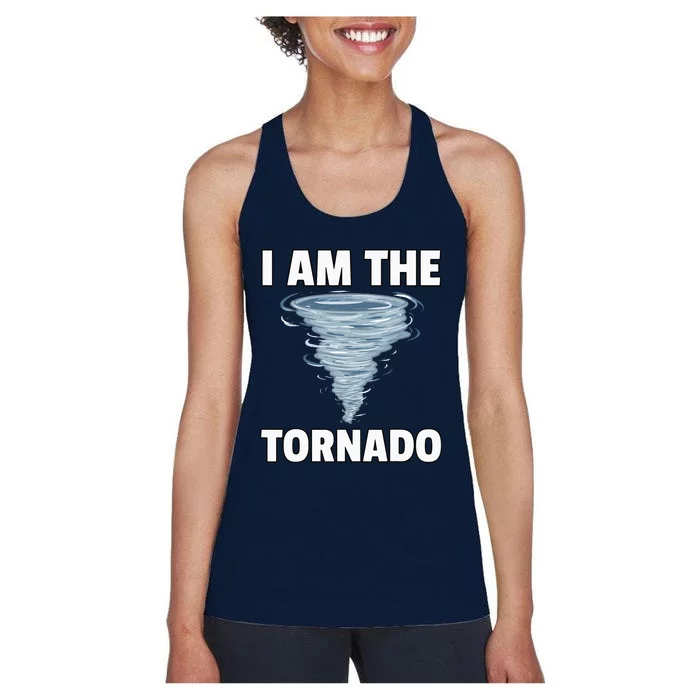 I Am The Storm Twister Tornado Hurricane Meteorologist Women's Racerback Tank