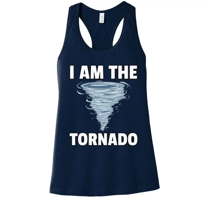 I Am The Storm Twister Tornado Hurricane Meteorologist Women's Racerback Tank