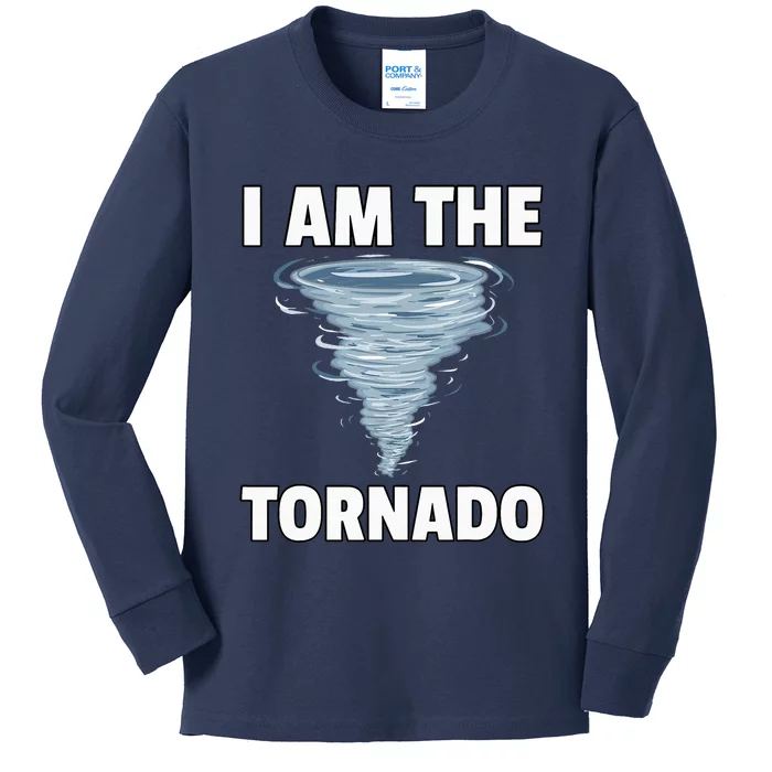 I Am The Storm Twister Tornado Hurricane Meteorologist Kids Long Sleeve Shirt