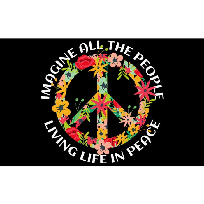 Imagine All The People Living Life In Peace Bumper Sticker