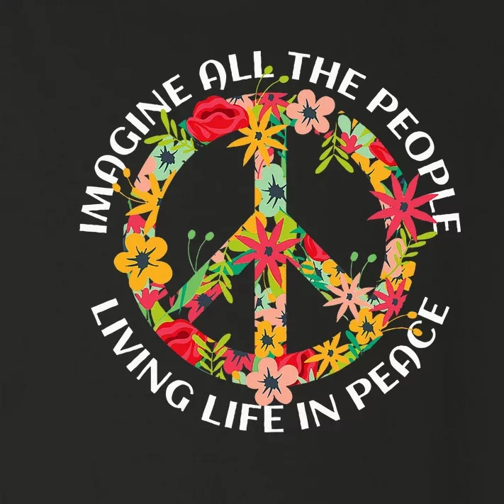 Imagine All The People Living Life In Peace Toddler Long Sleeve Shirt