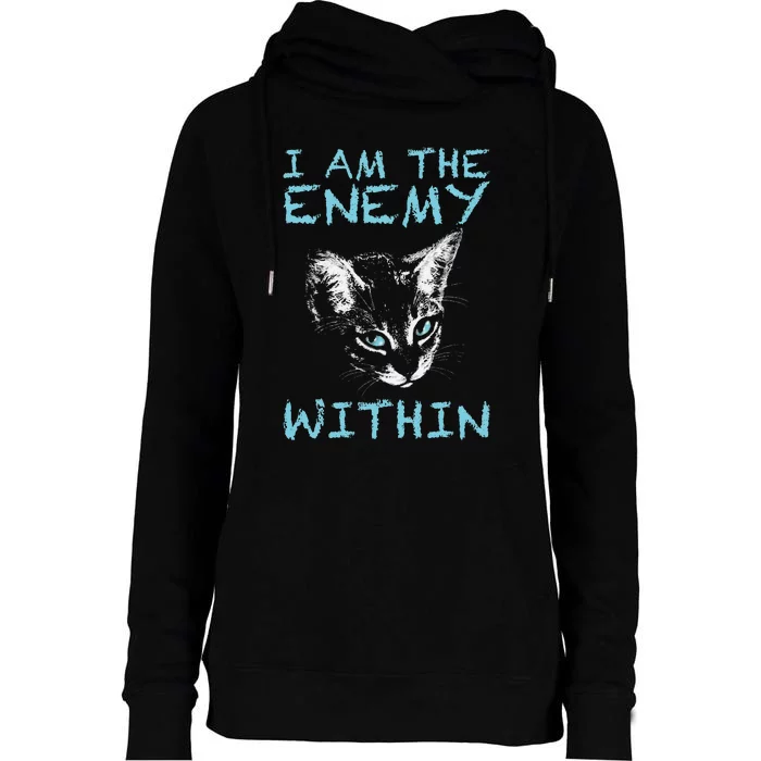 I Am The Enemy Within Kamala Harris 2024 Womens Funnel Neck Pullover Hood