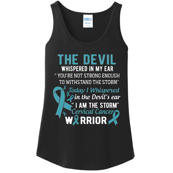 I am the Storm Cervical Cancer Warrior Ladies Essential Tank