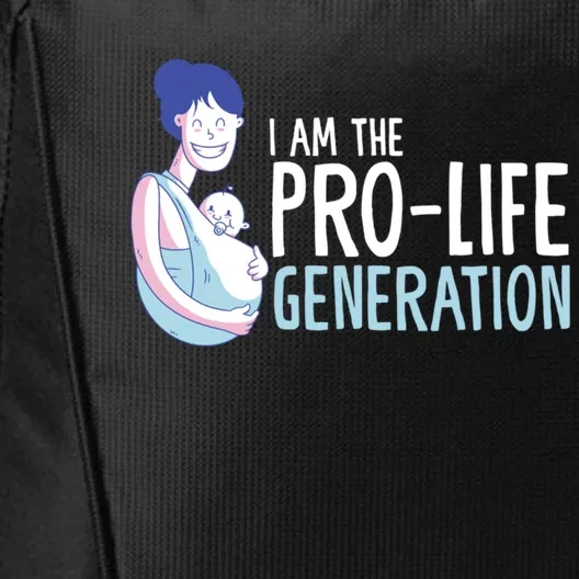 I Am The Prolife Generation Antiabortion Freedom Cool Gift City Backpack