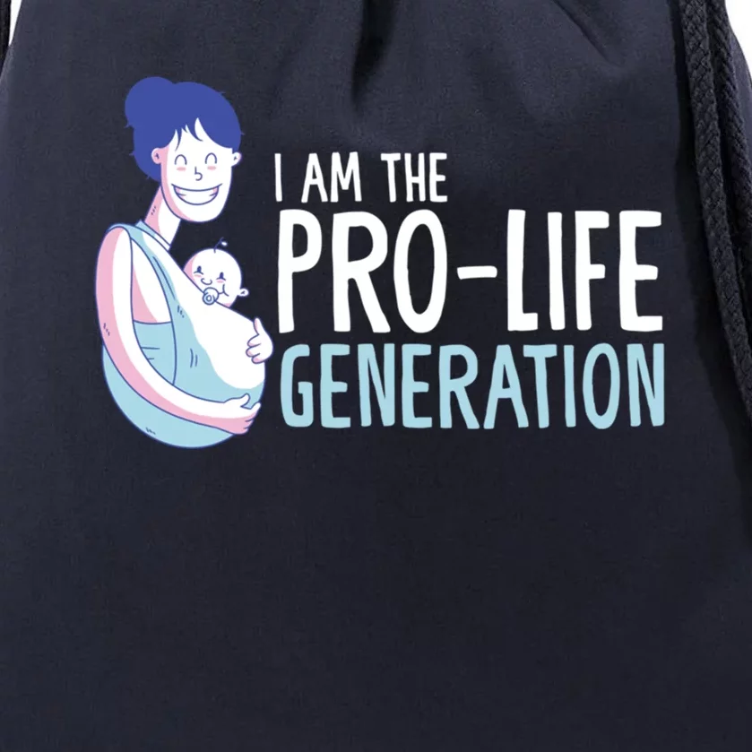 I Am The Prolife Generation Antiabortion Freedom Cool Gift Drawstring Bag