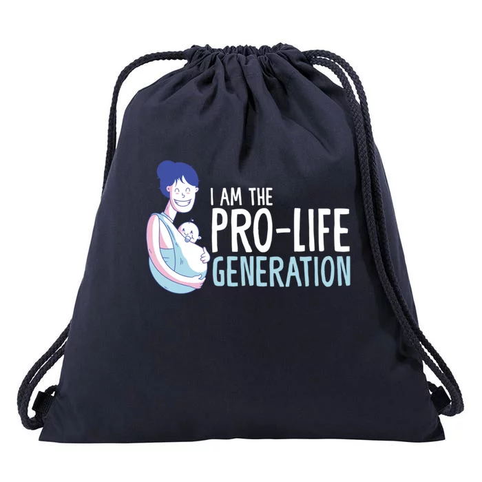 I Am The Prolife Generation Antiabortion Freedom Cool Gift Drawstring Bag