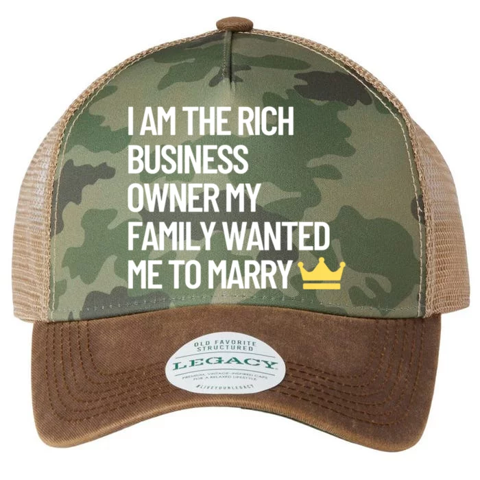 I Am The Rich Business Owner My Mom Wanted Me To Marry Gift Legacy Tie Dye Trucker Hat