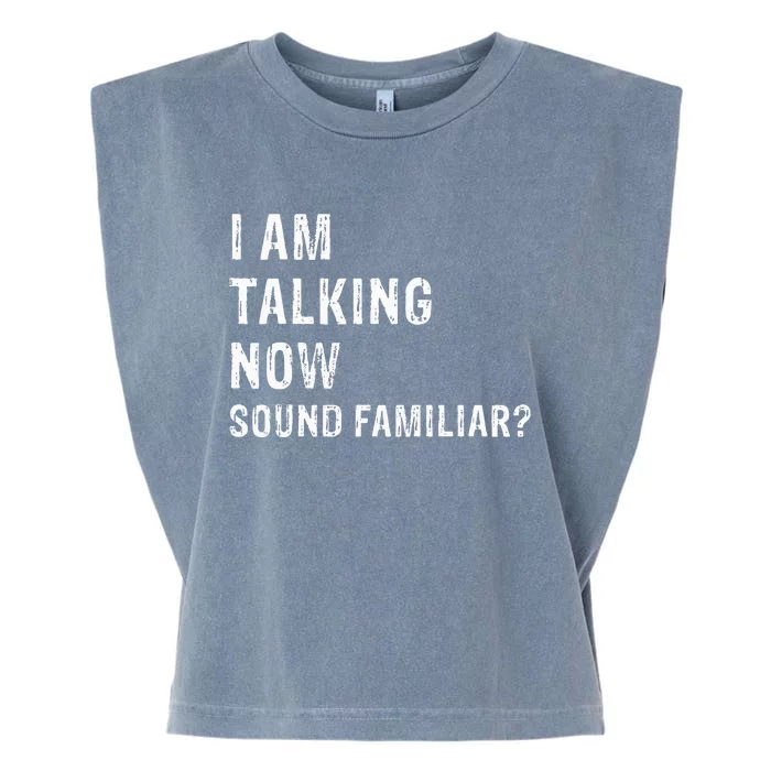 I Am Talking Now Trump Debate Kamala Harris 2024 Garment-Dyed Women's Muscle Tee