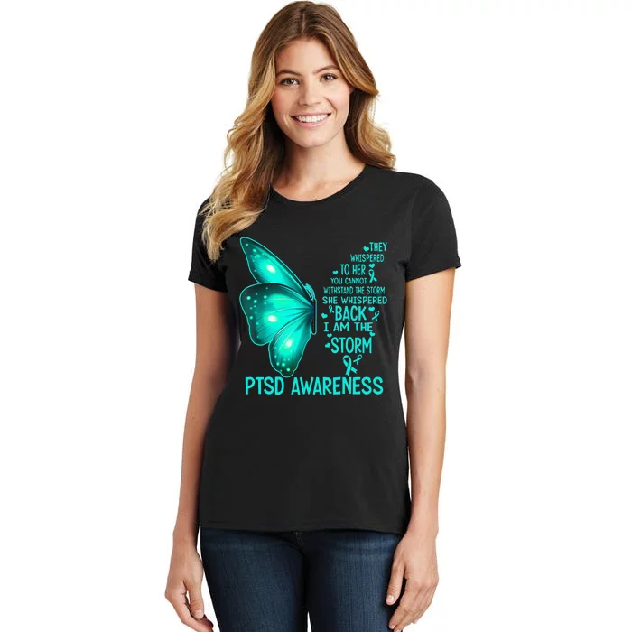 I Am The Storm PTSD Awareness Butterfly Women's T-Shirt