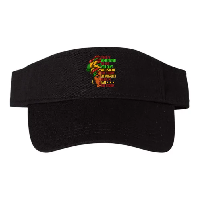 I am The Storm  Juneteenth Black History Month Valucap Bio-Washed Visor