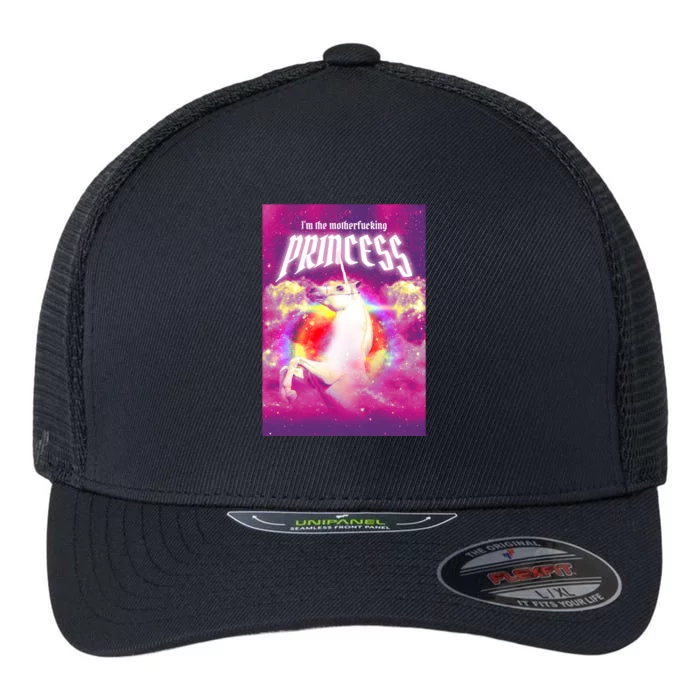 I Am The MotherFucking Princess Unicorn Flexfit Unipanel Trucker Cap