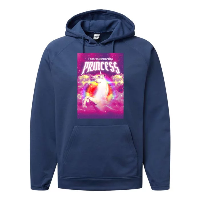 I Am The MotherFucking Princess Unicorn Performance Fleece Hoodie