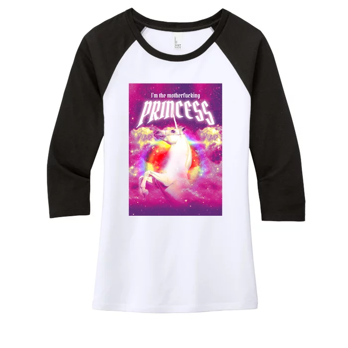 I Am The MotherFucking Princess Unicorn Women's Tri-Blend 3/4-Sleeve Raglan Shirt