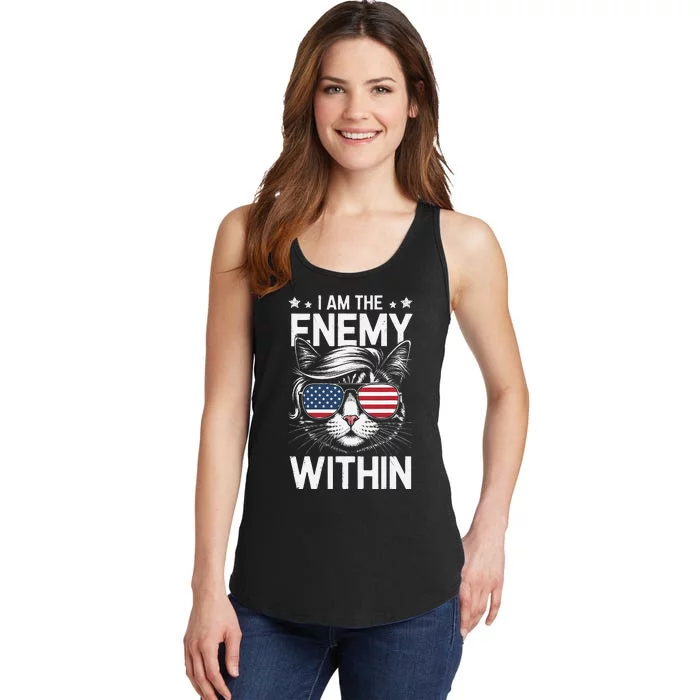 I Am The Enemy Within Funny Cat Lovers Ladies Essential Tank