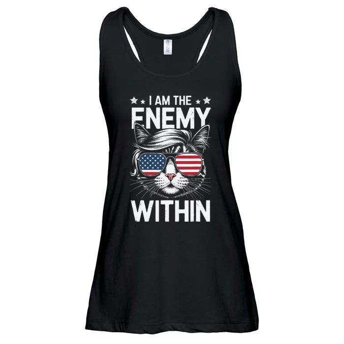 I Am The Enemy Within Funny Cat Lovers Ladies Essential Flowy Tank