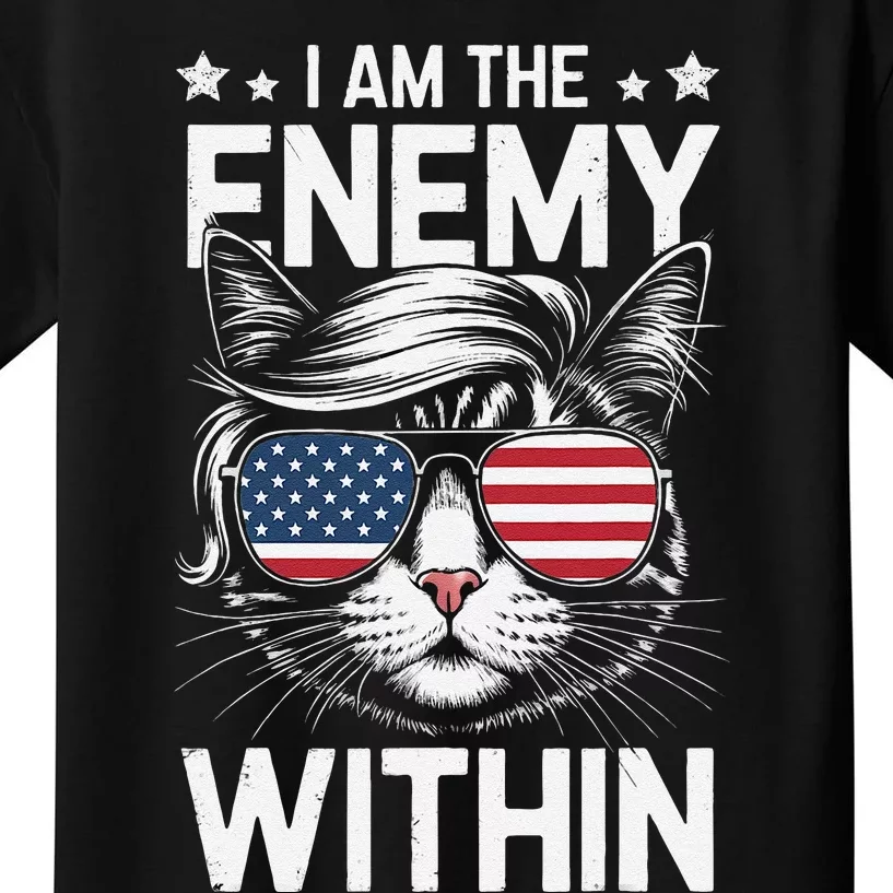 I Am The Enemy Within Funny Cat Lovers Kids T-Shirt