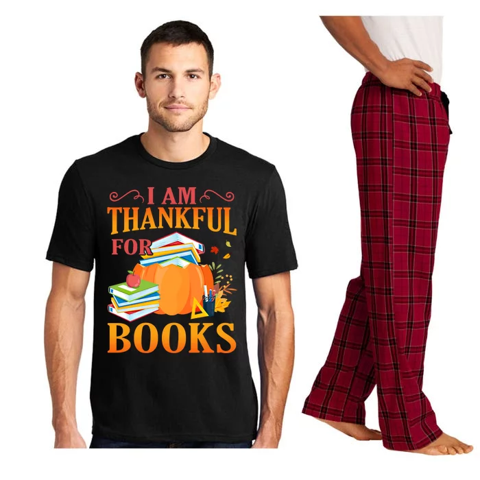 I Am Thankful For Books Librarian Happy Thanksgiving Day Great Gift Pajama Set