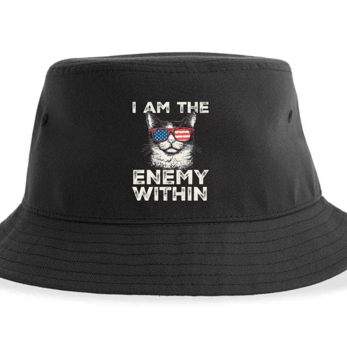 I Am The Enemy Within Kamala Harris 2024 Merch Sustainable Bucket Hat