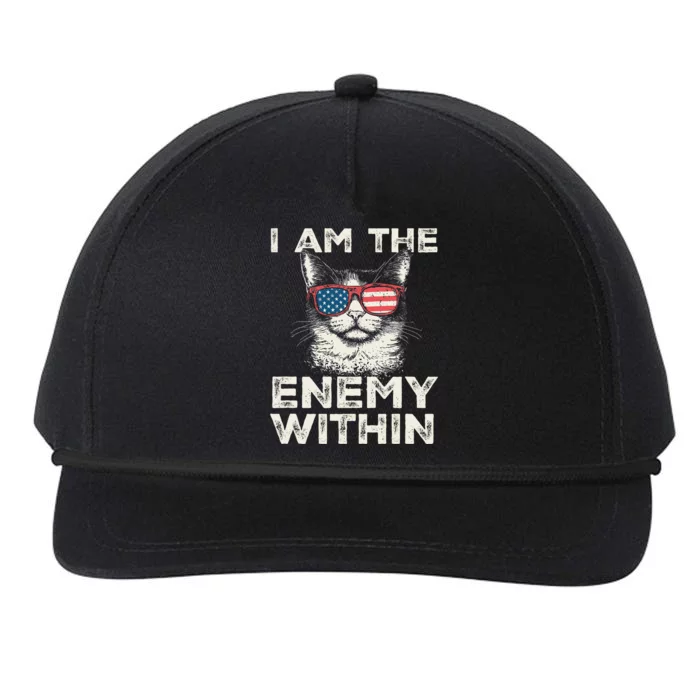 I Am The Enemy Within Kamala Harris 2024 Merch Snapback Five-Panel Rope Hat