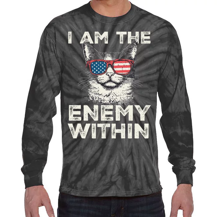 I Am The Enemy Within Kamala Harris 2024 Merch Tie-Dye Long Sleeve Shirt