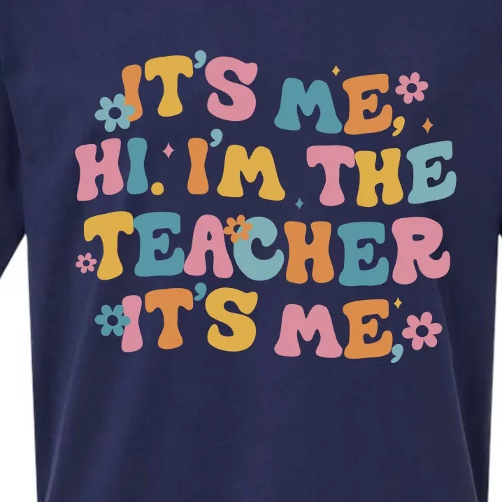 I Am Teacher It's Me Boho Groovy Sueded Cloud Jersey T-Shirt