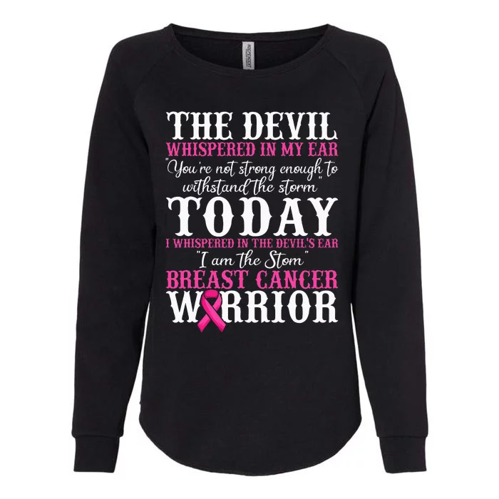 I Am The Storm Breast Cancer Warrior Pink Breast Cancer Womens California Wash Sweatshirt